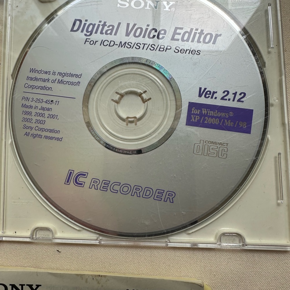 Working Sony Silver IC Recorder and Digital Voice Editor 2 - Picture 3 of 10